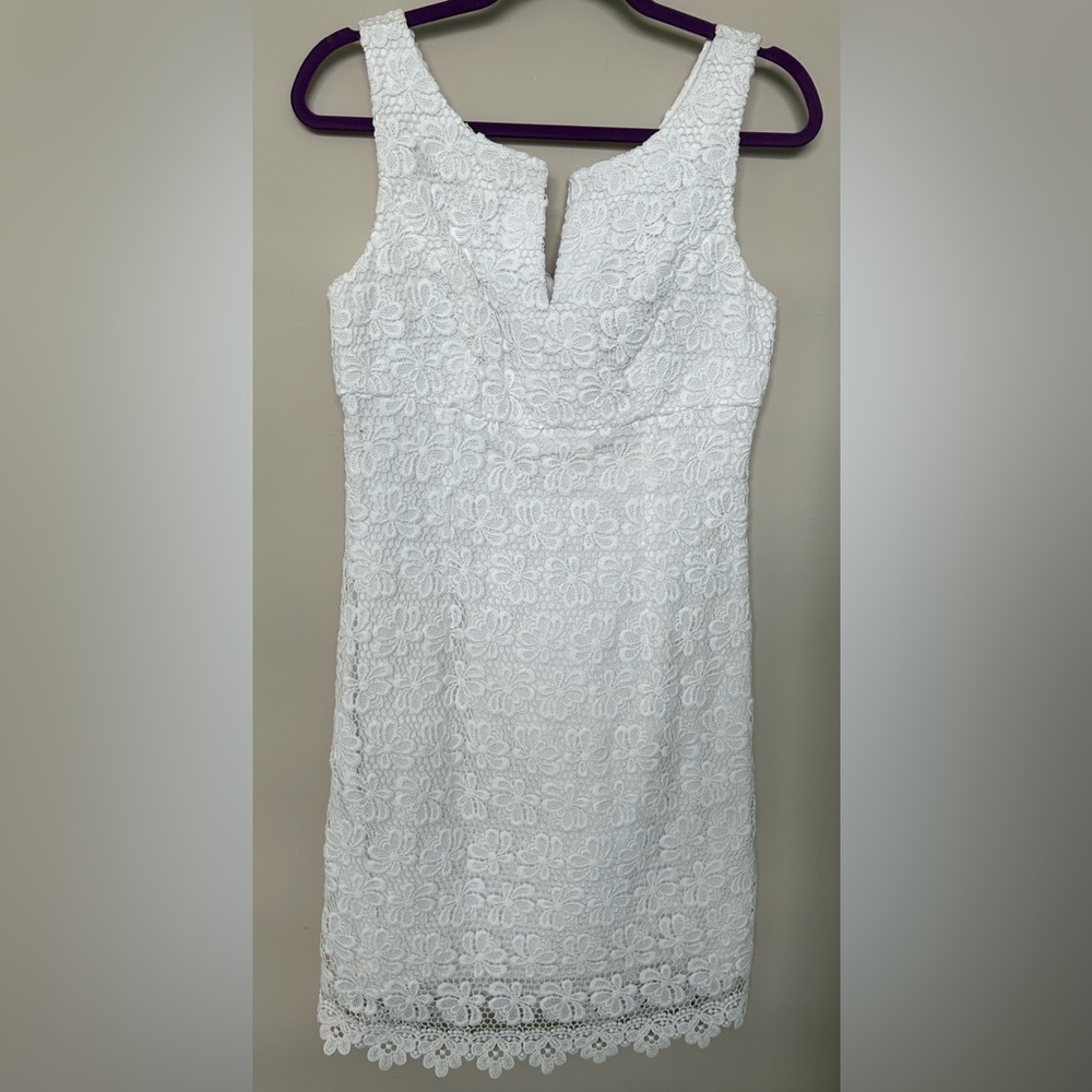 Lilly Pulitzer resort white Daena dress- Truly Bumble Bee Lace